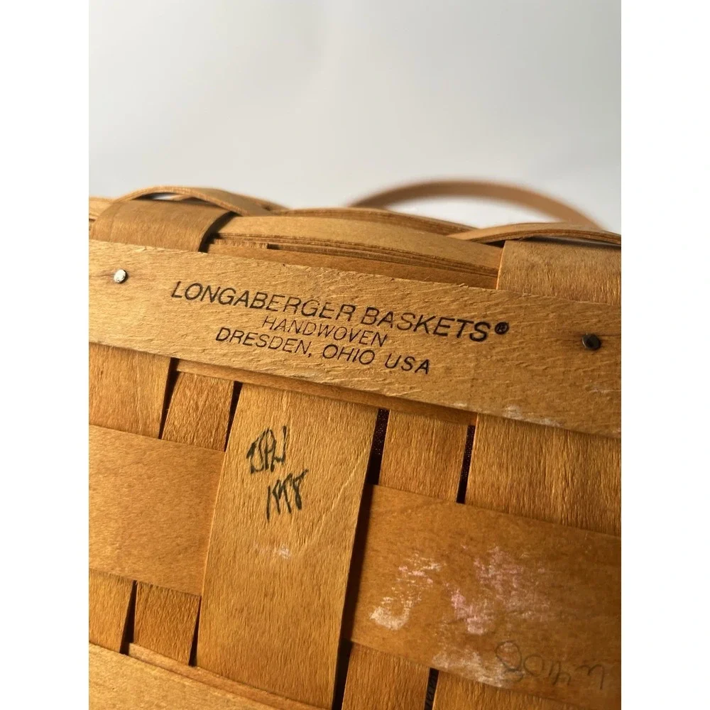 Longaberger 1998 Winter Wishes With Liner Cottagecore Holiday Basket